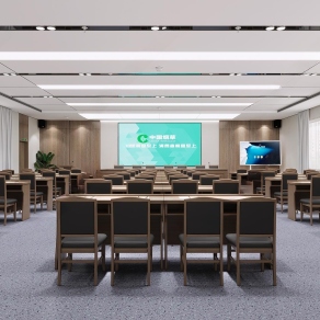 现代报告厅3D模型下载